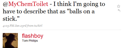 flashboy u2 twitter 1 photo flashboy u2 twitter 1 U2s new single as reviewed by My Chemical Toilets Twitter followers