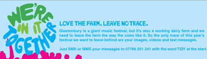 leave no trace photo leave no trace Greenpeace, Oxfam and Wateraid join forces at Glastonbury to Leave No Trace