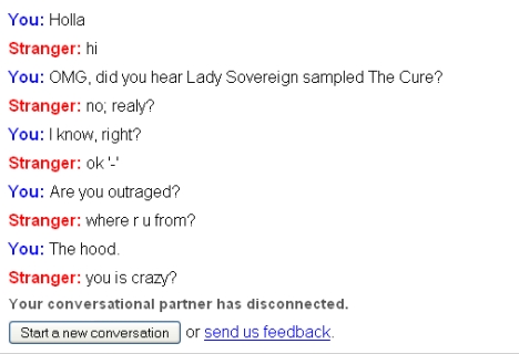 lady sovereign fails to outrage once again Lady Sovereign samples The Cure: The Omegle verdict