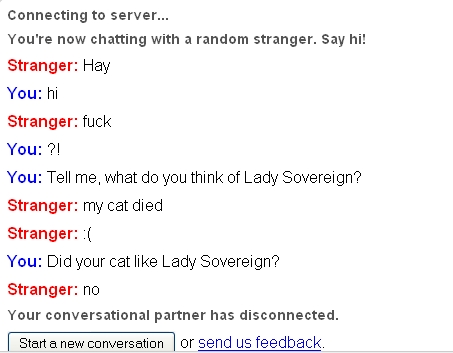 lady sovereign dead cat Lady Sovereign samples The Cure: The Omegle verdict